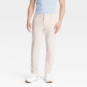 All In Motion - Men's Slim Fit 5-Pocket Pants - All In Motion Ligh Light Gray